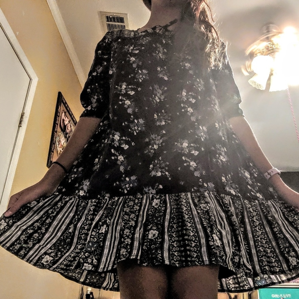 Knee length children falling petals dress